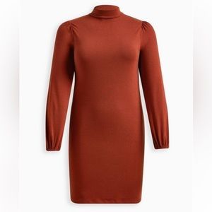 Mini jersey blouson sleeve bodycon dress